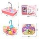 Kids’ Kitchen Sink Toy Set: A Simulation Electric Dishwasher with Miniature Food for Pretend Play - Ideal for Children’s Role-Playing Games, Especially for Girls